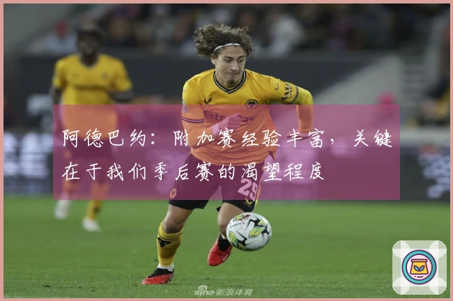 阿德巴约：附加赛经验丰富，关键在于我们季后赛的渴望程度